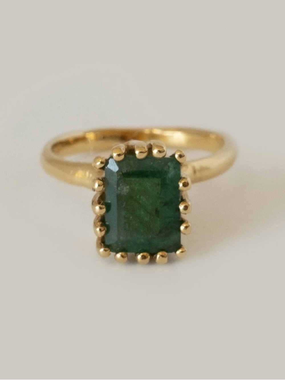 Ramona Raw Emerald Ring